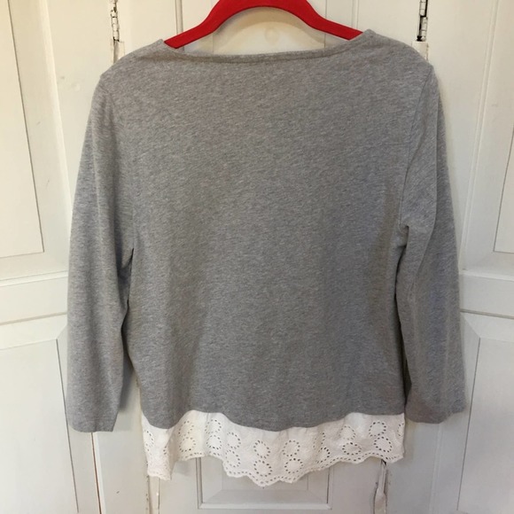 J. by J. Crew Gray Top w/ Eyelet Detail - Picture 13 of 16